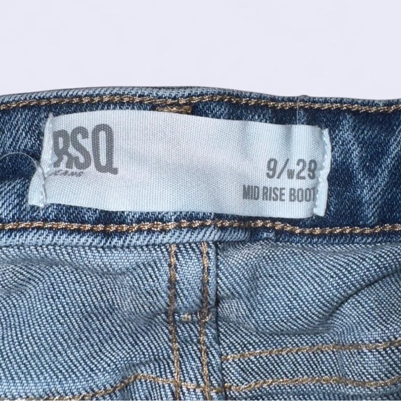 RSQ Denim Blue Frayed Hem Shorts - Picture 5 of 5
